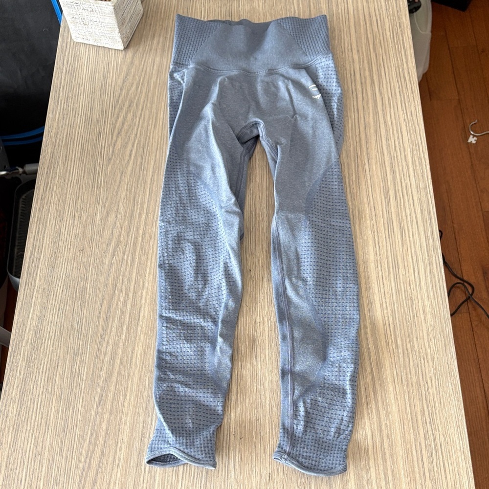 Gymshark Light Blue Seamless High Rise Scrunch Leggings Small